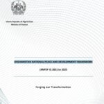 cover page of the AFGHANISTAN NATIONAL PEACE AND DEVELOPMENT FRAMEWORK