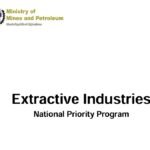 cover page of the report Extractive industries national priority program 2017-2021