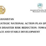 cover page of the Afghanistan strategic national action plan for disaster risk reduction