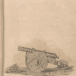 Title page of a book featuring an illustration of an old cannon, with text partially visible: 'AFFGHAUNISTAUN ... From Sketches Taken During The Campaign of The Army of the Indus' by Sir Keith A. Jackson