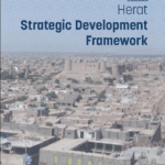 Cover of the "Herat Strategic Development Framework 2020," featuring an aerial view of Herat city with its historic citadel in the background.