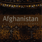 Cover of "Afghanistan: A Cultural History" by St John Simpson, featuring intricate golden patterns and Islamic calligraphy.