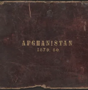 Dark leather-bound cover with gold-embossed text reading 'AFGHANISTAN 1879. 80