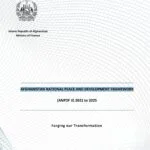 cover page of the AFGHANISTAN NATIONAL PEACE AND DEVELOPMENT FRAMEWORK