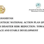 cover page of the Afghanistan strategic national action plan for disaster risk reduction