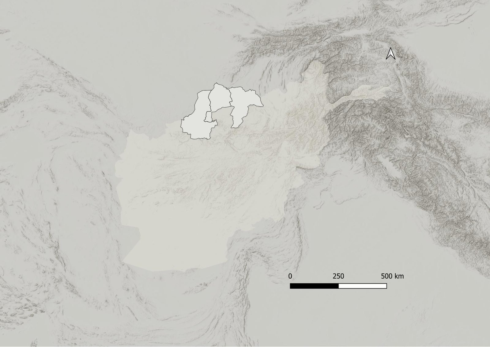 location of provices covered by Qush tepa canal